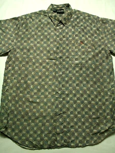 Colore Italia Shirt Vintage Silk Short Sleeve Button Up Camp Geometric Size XL - Picture 1 of 11
