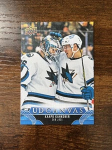 2023-24 Upper Deck Series 1 UD Canvas #C64 Kaapo Kahkonen San Jose Sharks - Picture 1 of 2
