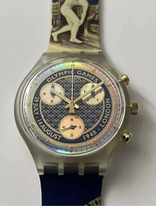 Olympic Games 1948 London Swatch Watch Men Brand New Mint Original Case - Picture 1 of 3