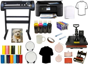 28" 500g Vinyl Plotter Cutter 5in1 Heat Transfer Press Epson Printer Sublimation - Picture 1 of 15