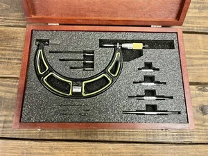 VINTAGE THE STARRETT MIKROMETER MESSSCHIEBER NR. 224 SET A RANGE 2"-6" - Bild 1 von 9