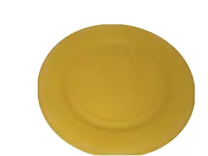 Vintage Hazel Atlas Pastell 40er Milchglas Platonit Speiseteller gelb - Bild 1 von 4