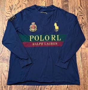 Camisa Polo RL Manga Larga XXL #3 Big Pony Ralph Lauren Bordada - Imagen 1 de 3
