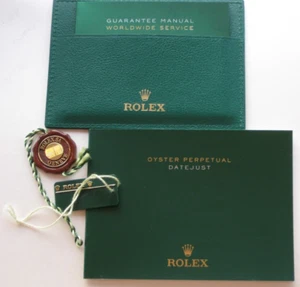 GENUINE ROLEX DATEJUST 2016 BOOKLET ENGLISH CARD HOLDER GUARANTEE WALLET RED TAG - Picture 1 of 17