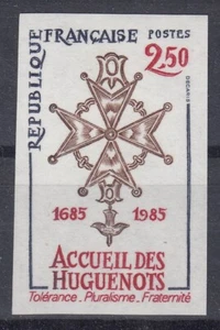 FRANCE : 1985 - HUGUENOTS N° 2380 NON DENTELE NEUF ** SANS CHARNIERE - TB MARGES - Picture 1 of 2