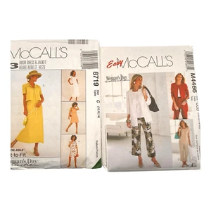 Easy McCalls Womans Day M4466 & 8719 Dress Pants Jacket UNCUT Check Measurements - Picture 1 of 10