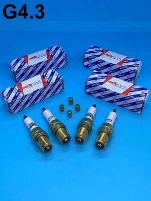Set of 4 OEM Alfa Romeo Giulia 75 164 GTV Alfetta Golden Lodge 4 Spark Plugs - Image 1 of 3