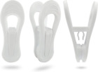 Quadow Hanger Clips 30 Pack, Multi-Purpose Hanger Clips for Hangers, White Finge