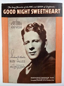 Vintage 1931 Good Night Sweetheart Music Sheet Rudy Vallee Cover Photo Carrol - Picture 1 of 12