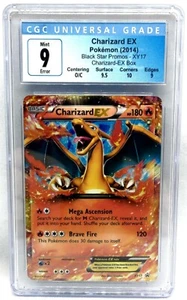 Pokemon - Charizard EX CGC Error 9 Minor Miscut Graded Card XY17 Promo - Picture 1 of 2