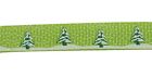 Grosgrain Christmas Tree and Snow Ribbon , Light Green , app. 10mm x 5yrds
