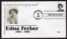 2002 83c Distinguished American Edna Ferber (3433) -- William II FDC NQ166