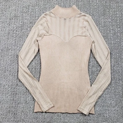 Top Y2k Casi Famoso Para Mujer Pequeño Acanalado Cuello Simulado Malla Transparente Hada Grunge Foto 1 de 4