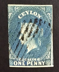 CEYLON  1857 VF Used Sc#3.   Cv$45.        (W47) - Picture 1 of 2