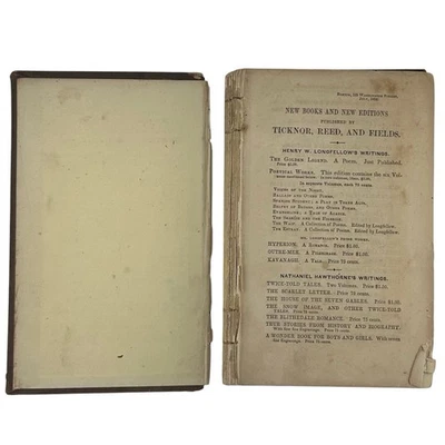 Blithedale Romance 1852 Hawthorne First Edition Ticknor Reed & Fields Boston - Image 1 of 4