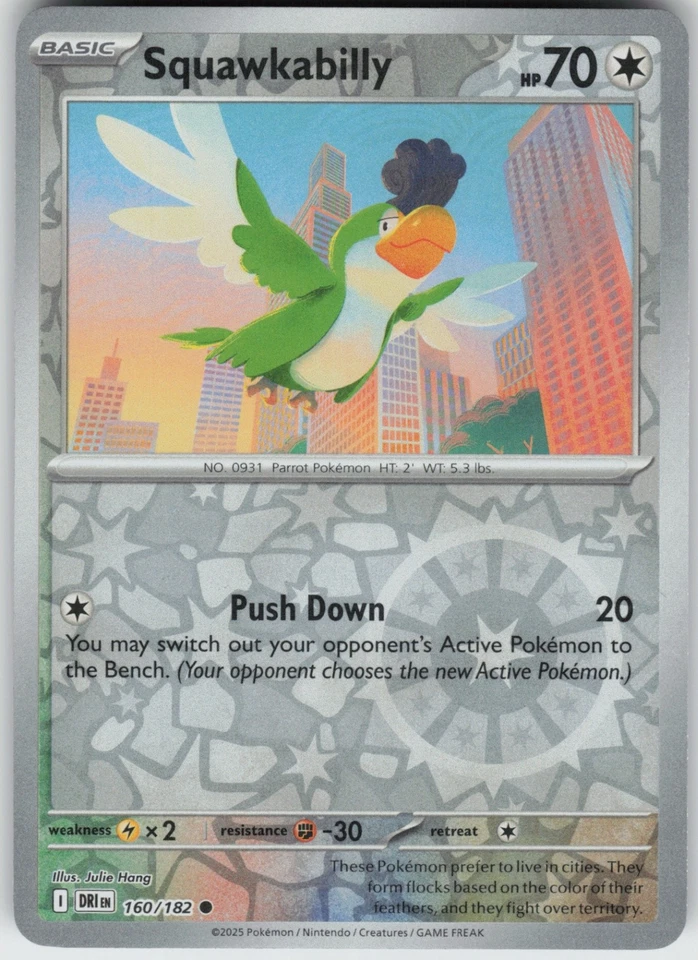 PO-01 Reverse Holo Squawkabilly 160/182 Common SV10: Destined Rivals - Image 1 of 1