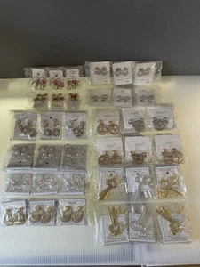 NEU 6 Dutzend Modeschmuck 72 Paar Ohrringe CZ Konvolut - Bild 1 von 15