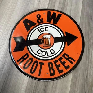 Letrero de cerveza de raíz A&W de 12"/letreros de refresco para cueva de hombre de garaje/contrata cerveza de raíz - Imagen 1 de 2