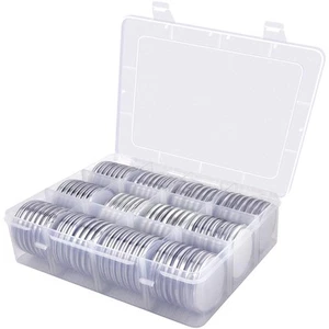 84 Pezzi Capsule per Monete 46 mm, con Guarnizione in Schiuma e Organizzatore di Stoccaggio in Plastica... - Foto 1 di 7