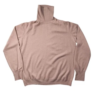 Vintage St Michael Herren L Rollkragenpullover 100% Lammwolle Pulli Camel Beige L - Bild 1 von 7