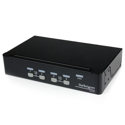 Startech 4 Port VGA USB KVM Switch mit Hub - Professioneller VGA KVM Umschalter - Bild 1 von 4