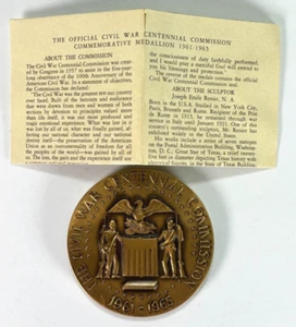The Civil War Centennial Commission 1961-1965 Commemorative Medallion - Bild 1 von 5