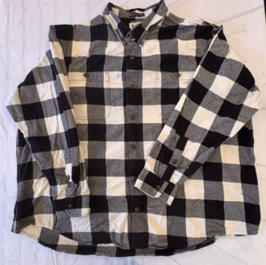 Duluth Trading Shirt Mens 3XL Tall Windowpane Flannel Shirt Magna Technology - Picture 1 of 7
