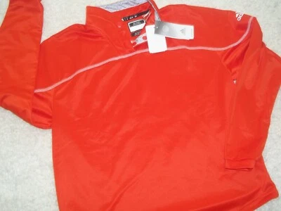 Sudadera Pullover ADIDAS Para Mujer AEROREADY 1/4 Naranja a Presión Talla M~NUEVA con Etiquetas Foto 1 de 4