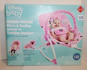 Disney Baby Minnie Mouse Stars & Smiles Infant to Toddler Rocker. 
