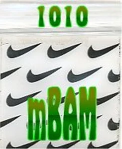 5000 SWOOSH 1010 MARCA APPLE MINI BOLSAS 1.0X1.0" BLANCO NEGRO 10 PAQUETES - Imagen 1 de 13