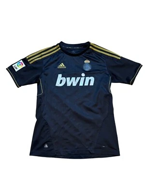 Camiseta de fútbol negra Adidas del Real Madrid Bwin Sponsor Geary 26 rayas doradas para hombre M Foto 1 de 4