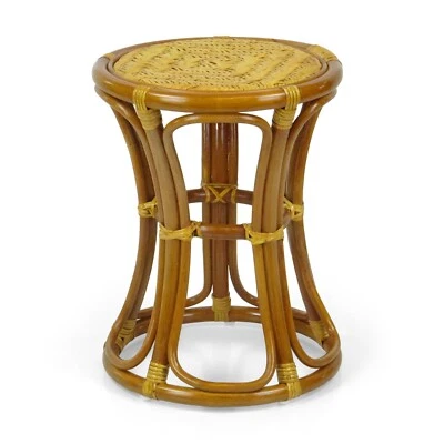 Breeze Handmade Rattan Wicker Stool - Image 1 of 4