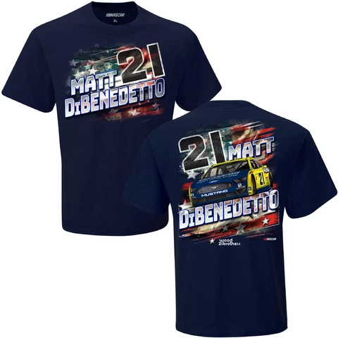 Matt DiBenedetto 2020 Checkered Flag Sports #21 Menard's/Maytag Patriotic Tee Cover