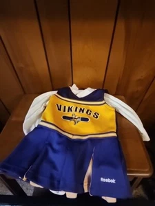 Toddler 4 4T 3X Minnesota Vikings Cheerleader Cheer Uniform Dress Bloomers NWT - Picture 1 of 2