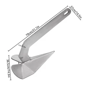 Anclaje de ala estilo Delta de acero inoxidable macizo 35 lb 15,5 kg para barco - Imagen 1 de 12