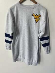 Vestido Sudadera West Virginia Talla M Gris Logo Manga Larga Academia Preppy - Imagen 1 de 12