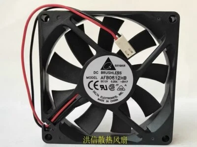 Delta AFB0812HB 8015 DC12V 0.20A 80*15MM 2-Pin Mute Cooling Fan - Image 1 of 4