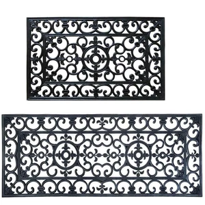 Alfombrilla de puerta de goma CLÁSICA alfombrillas de puerta grandes de hierro forjado para uso en interiores y exteriores tamaños 2 - Imagen 1 de 6