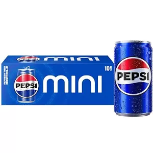 Pepsi Soda, Mini Cans, 7.5 Ounce (Pack of 10) - Picture 1 of 6