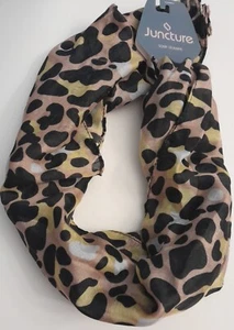 Leopard Print SCARF Tan, White, Black, Yellow 63" x  13.8" Sheer NEW  - Picture 1 of 5