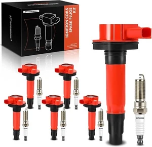 Set of 12 Ignition Coil Pack and Iridium Spark Plugs for Ford F-150, Explorer, E - Picture 1 of 9