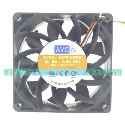 AVC DBTB1225B8F P022 48V 0.48A 12CM 12025 PWM Cooling Fan - Image 1 of 4
