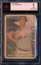 TED WILLIAMS 1957 Topps Baseball #1 BVG 1 PR BECKETT BGS BOSTON RED SOX HOF