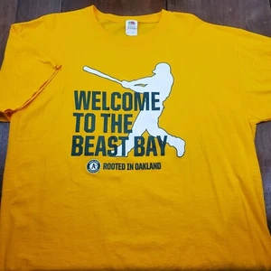 Oakland A’s Shirt Mens XL Welcome to the Beast Bay Baseball T-Shirt ATHLETICS - Picture 1 of 9