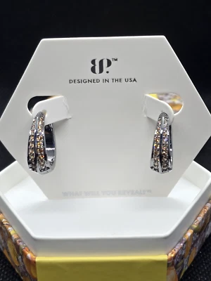 Pendientes Bomb Party RBP8435 El Gran Premio Aros Ámbar Topacio Hematita Chapado Foto 1 de 4