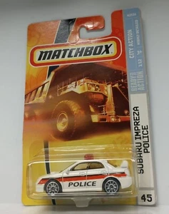 Matchbox - Subaru Impreza WRX Police - White Red MB751 2008 City Action 1/12 - Picture 1 of 5