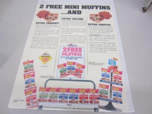 #37 Vintage Continental Baking Hostess 2 MINI MUFFINS GRATIS Flyer Promocional - Imagen 1 de 1