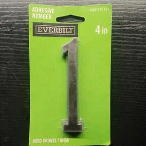 Casa autoadhesiva Everbilt montaje empotrado número 1 bronce envejecido 4" - Imagen 1 de 2