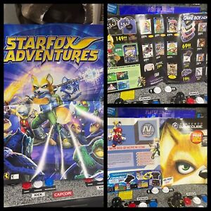 2002 Nintendo Gamecube Starfox Adventures 21x25 Walmart Promotional Poster RARE