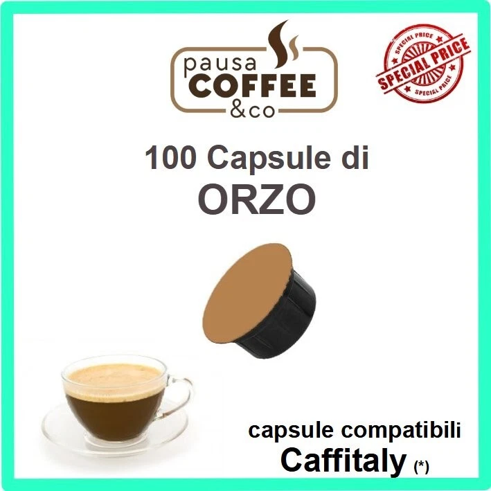 PAUSACOFFEE 100 capsule cialde ORZO compatibili CAFFITALY